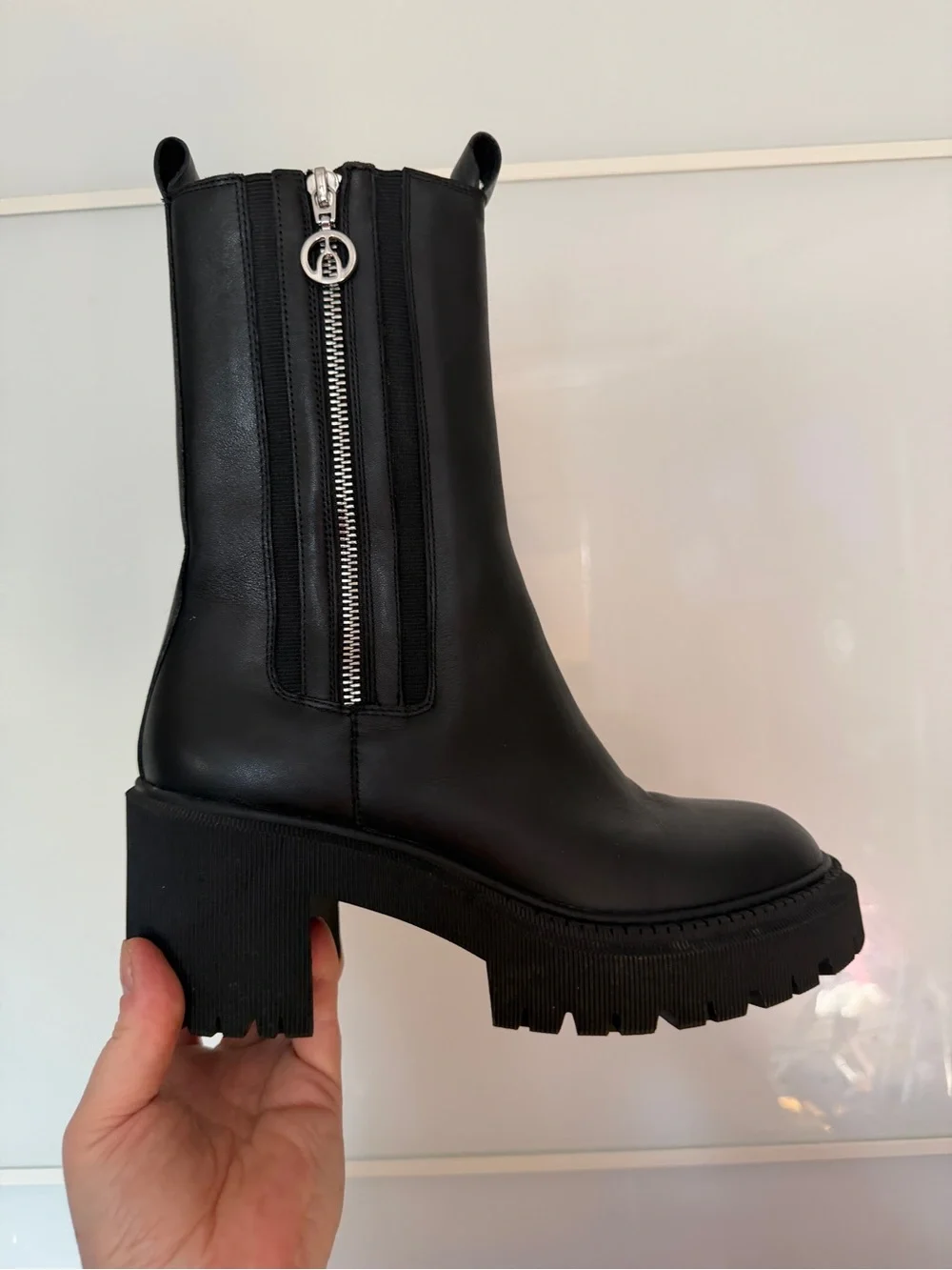 Wishbone black high combat boots - Picture 4 of 11